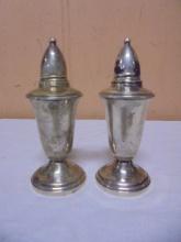 Set of Vintage Crown Sterling Silver Salt & Pepper Shakers