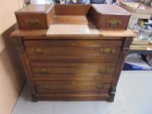 Antique 3 Drawer Chest w/ Marble Insert in Top