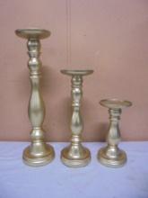 Brand New 3pc Set of Pillar Candle Holders