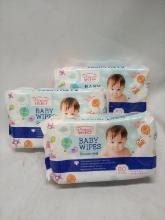 3 Packs of 80 Parents Choice Unscented Baby Wipes