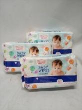 3 Packs of 80 Parents Choice Unscented Baby Wipes