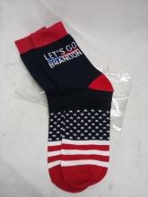 Single Pair of Patriotic “Lets Go Brandon” Tall Socks