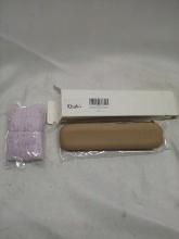 2Pc Makeup App. Lot- Khaki Silicone Brush Case, 2 Microfiber Wrist Brush-offs