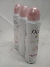 3 Pack of Dove 3.8oz Beauty Finish Dry Spray Antiperspirant Deodorants