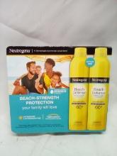 2Pack of Neutrogena 60+SPF Beach Defense Water/Sun Protection Sunscreen