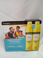 2Pack of Neutrogena 60+SPF Beach Defense Water/Sun Protection Sunscreen