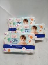 3 Packs of 80 Parents Choice Unscented Baby Wipes