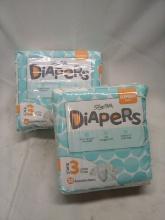 2 Jumbo 32Cnt Pack of ShopRite Stage 3 (16-28Lbs) Diapers