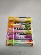 5Pc Chapstick Lot- Grape, Wat. Lime, Pink Lem., Mango Sunrise, Peaches&Cream