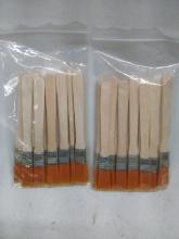 Paint brushes, 2 sets of 12