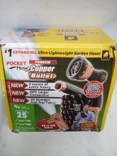 Pocket Hose Premium copper bullet expandable hose ¾” expands to 25ft