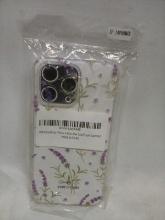 Iphone 14 Pro Max purple floral case