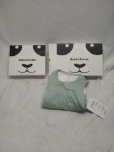 Bubble Panda Bamboo Baby Sleep Sack. Size S 7-18lbs And L 21-24lbs. Qty 2.