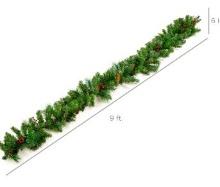 BCP SKY3022 Pre-Lit 9’ Spruce Christmas Garland- MSRP $79.99