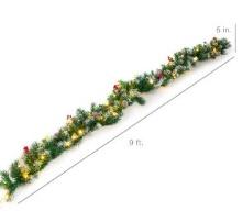 BCP SKY5889 Pre-Lit 9’ Spruce Christmas Garland- MSRP $79.99