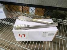 New - 9 in. Stainless Steel Tongs