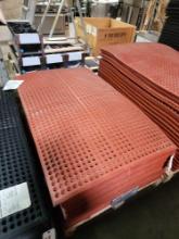 New - 36 in. x 60 in. Red Grease Resistant Rubber Anti Fatigue Mats