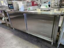 72 in. x 24 in. All Stainless Steel Dish Cabinet with Doors