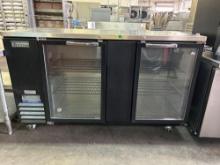 Everest 68 in. 2 Glass Dr. Refrigerated Back Bar