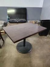 48 in. x 30 in. Solid Dark Wood Pedestal Tables