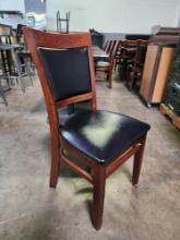 Black Upholstered Wood Frame Dining Chairs