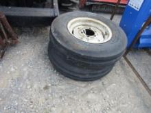 (2) 7.50/16 FRONT TRACTOR TIRES AND WHEELS