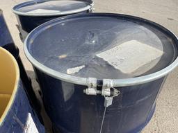 (4)pcs - 50 GAL Food Grade Blue Steel Drums