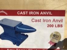 UNUSED 200 LB Cast Iron Anvil in Crate