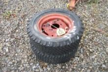 (2) Rear Garden Tractor Tires w/rims