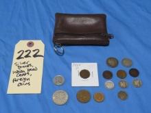 Silver Dimes, Indian Head Cents, Foreign coins, etc.