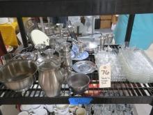 Pewter Pieces, Glass Snack Sets