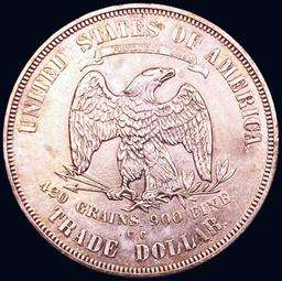 1875-CC Silver Trade Dollar UNCIRCULATED +