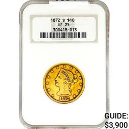 1872-S $10 Gold Eagle NGC VF25