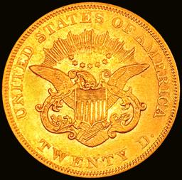 1852 $20 Gold Double Eagle CHOICE BU