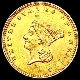 1862 Rare Gold Dollar CHOICE AU