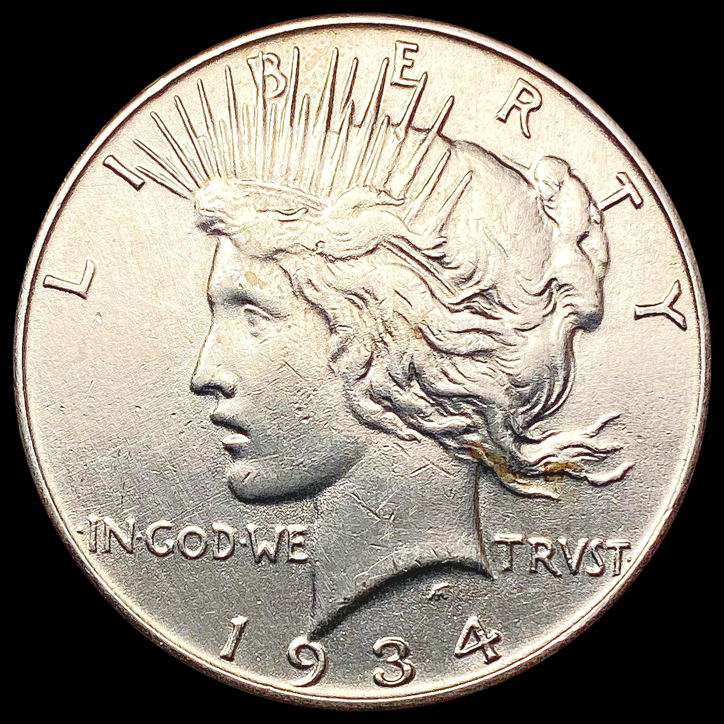 1934 Silver Peace Dollar CLOSELY UNCIRCULATED