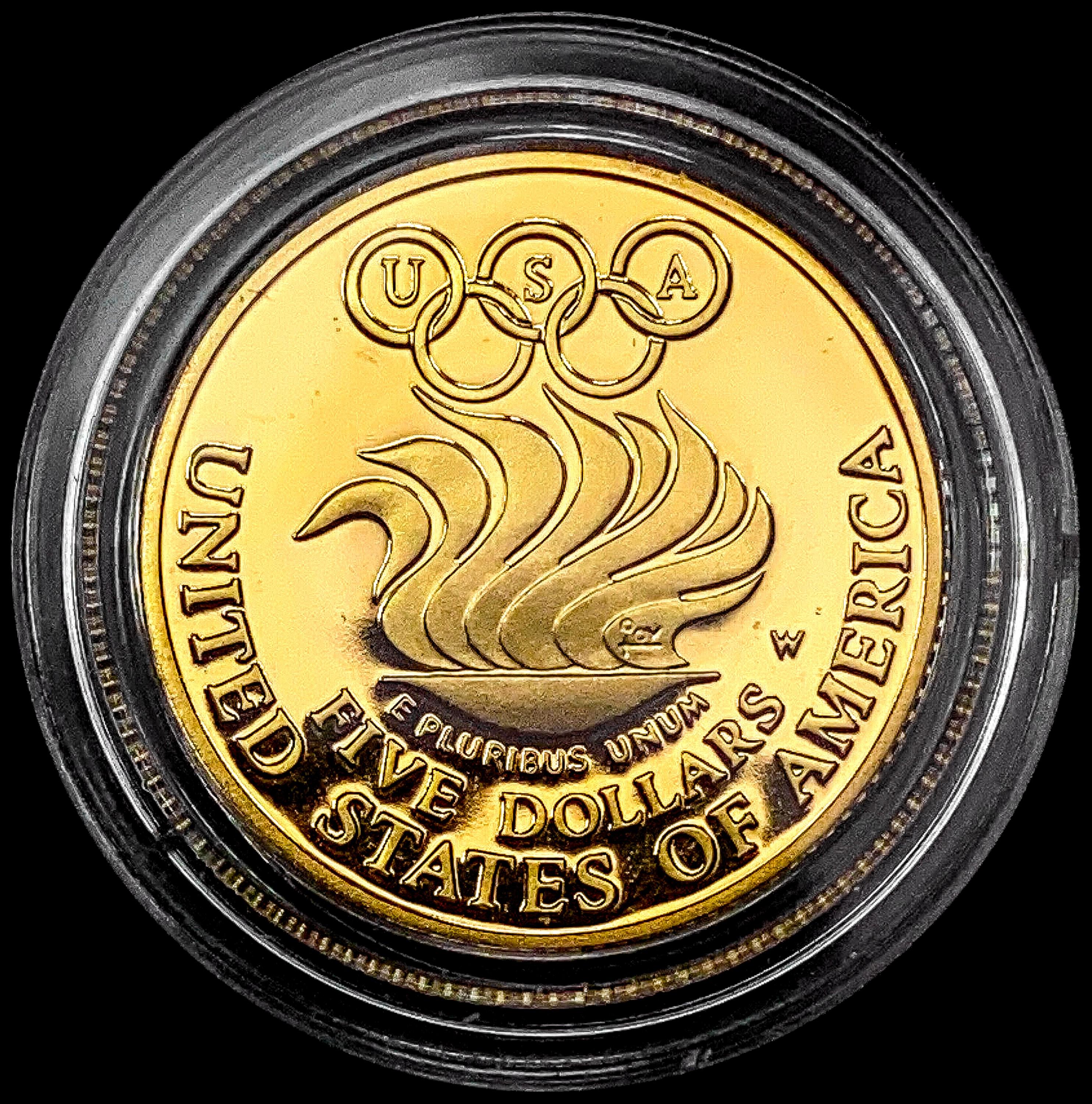 1988-W US Liberty Commem .25oz Gold $5 GEM PROOF