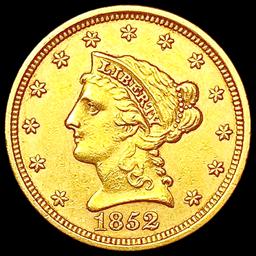 1852 $2.50 Gold Quarter Eagle CLOSELY UNCIRCULATED