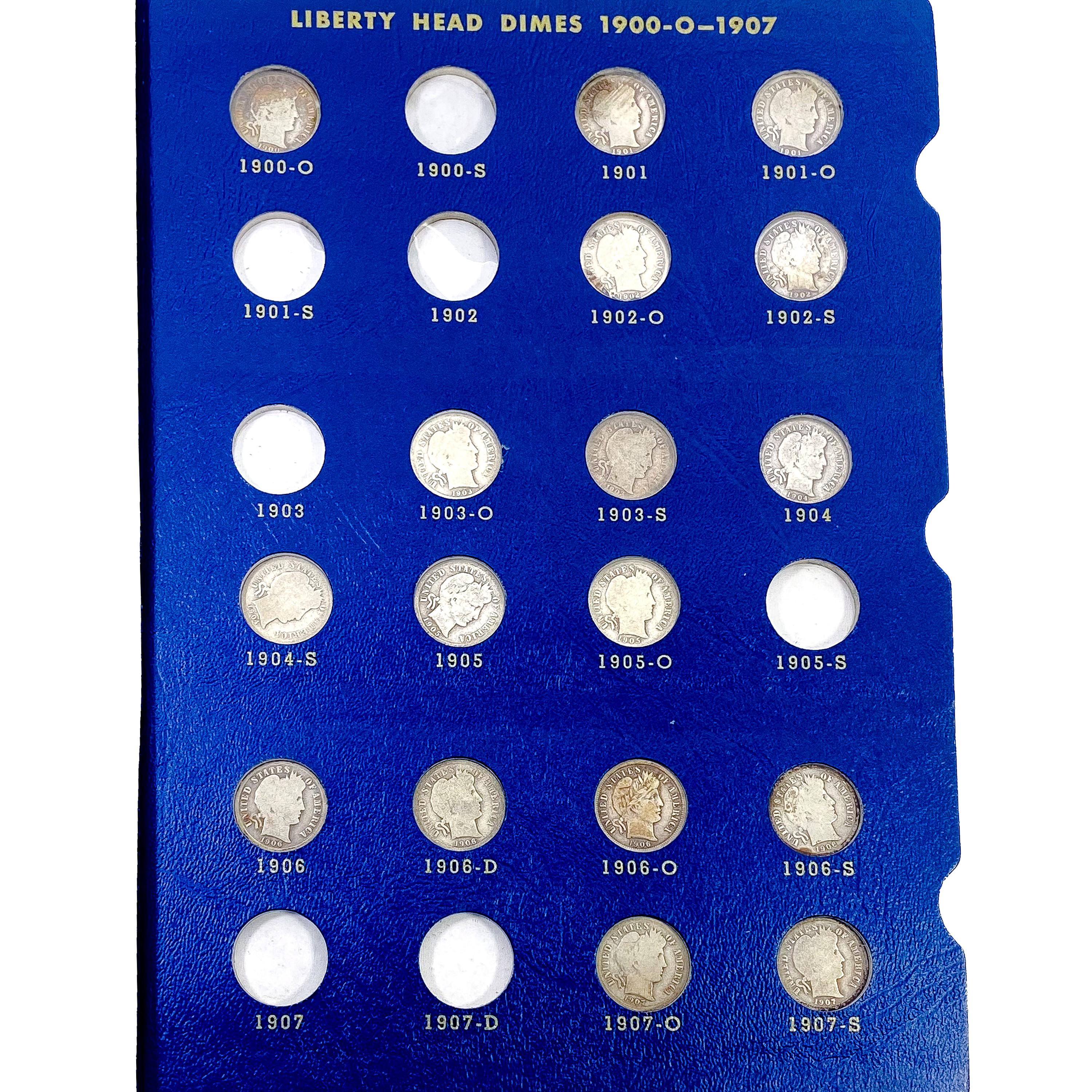 1892-1916 Barber Dime Collection [48 Coins]