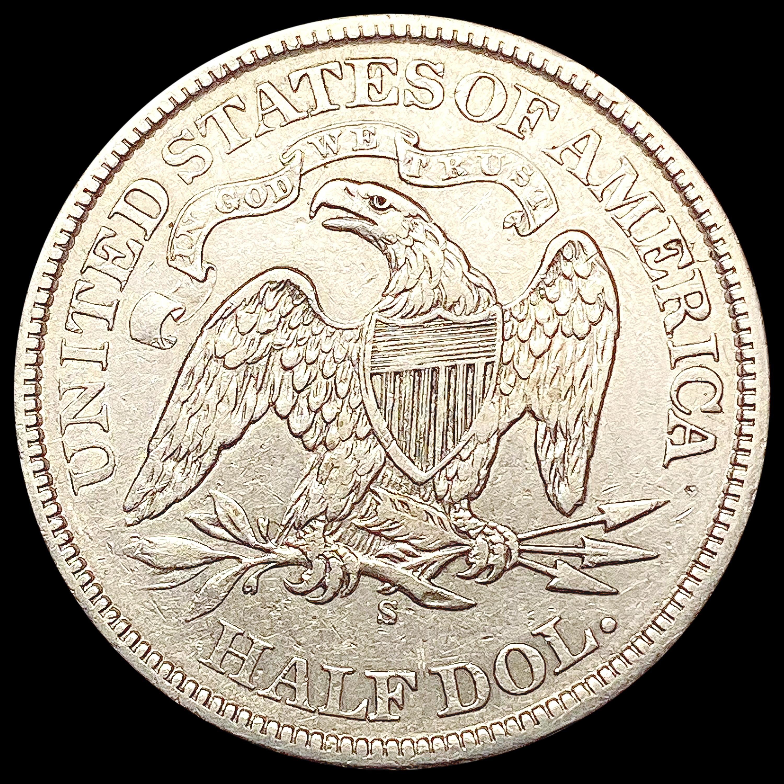 1867-S Seated Liberty Half Dollar CLOSELY UNCIRCUL