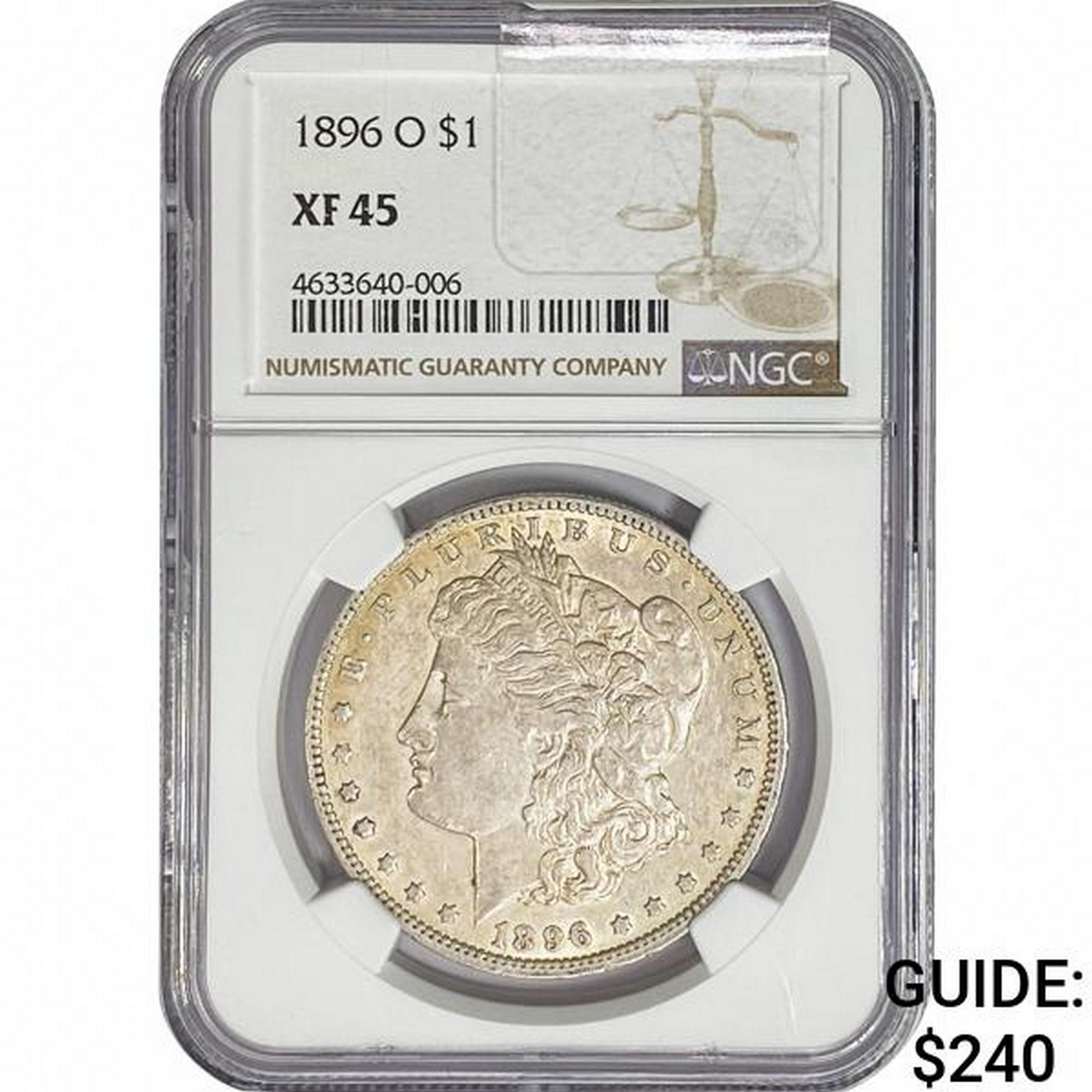 1896-O Morgan Silver Dollar NGC XF45