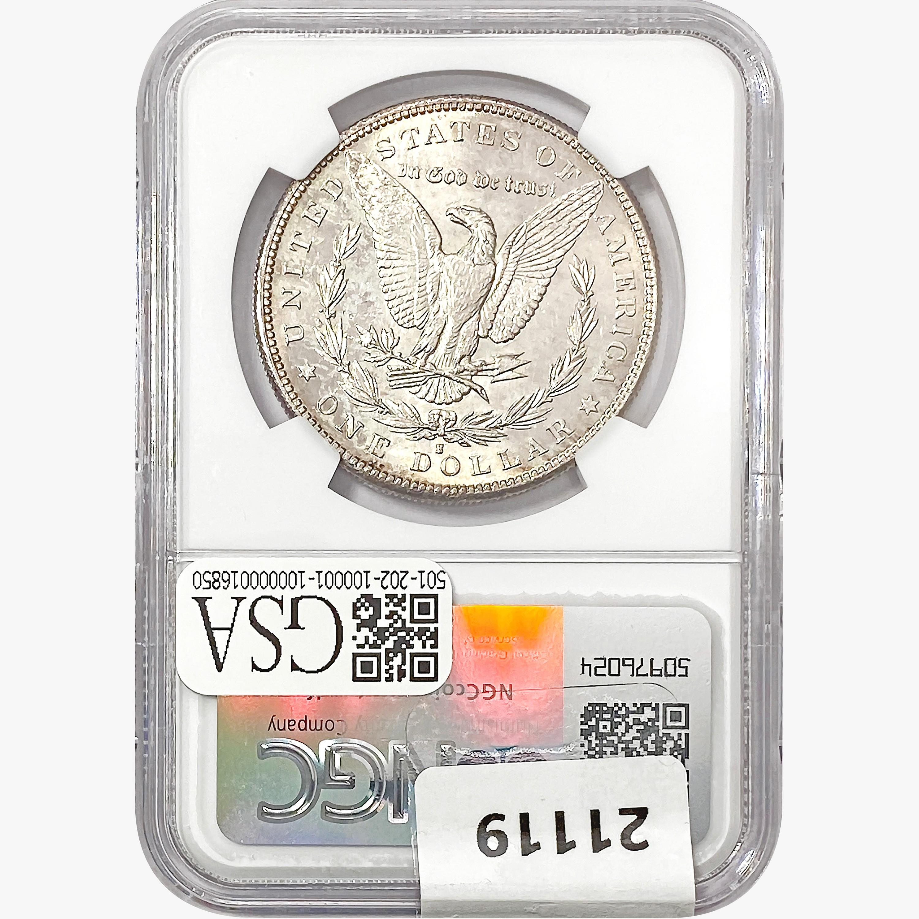 1889-S Morgan Silver Dollar NGC MS62