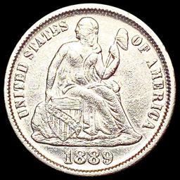 1889 Seated Liberty Dime CHOICE AU