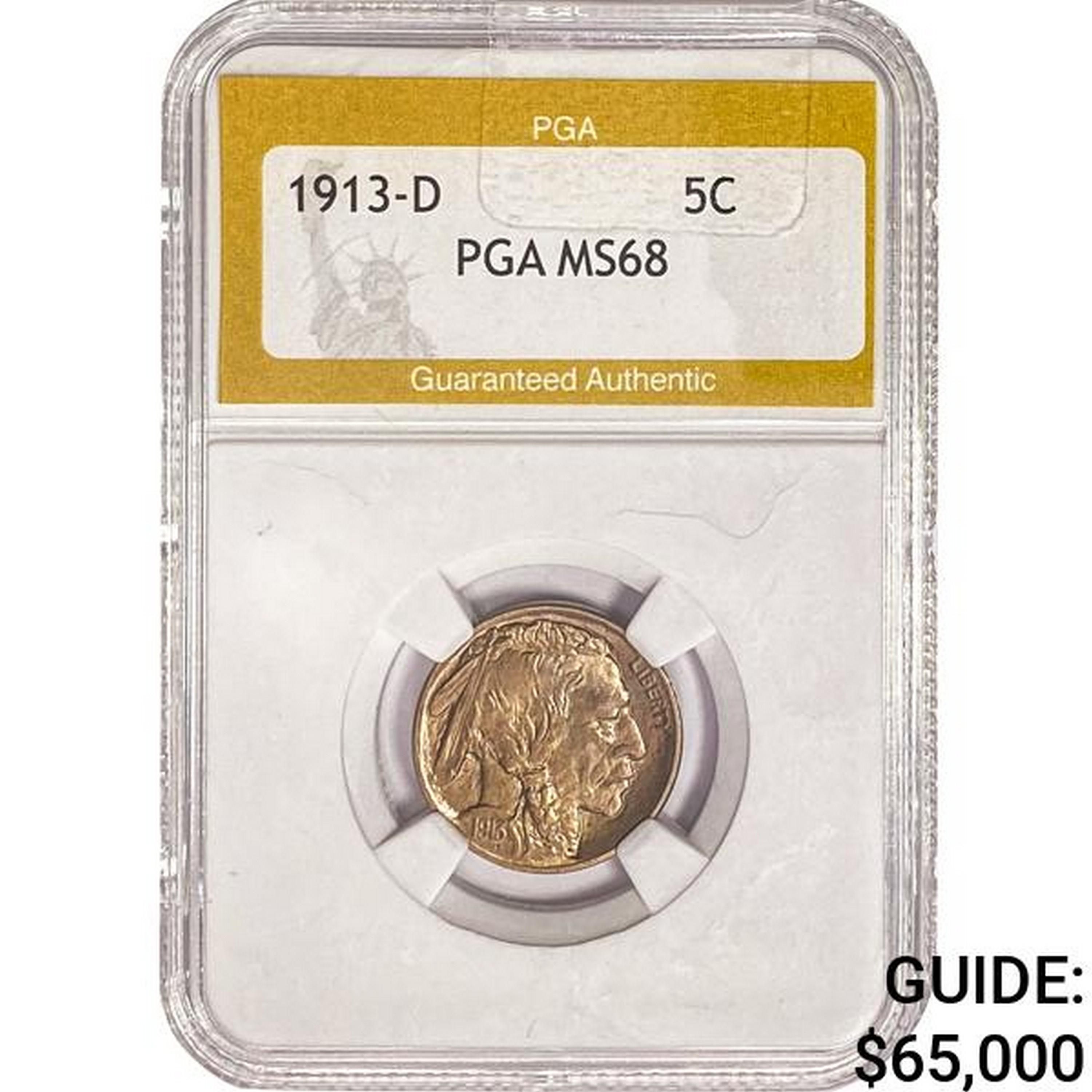 1913-D Buffalo Nickel PGA MS68