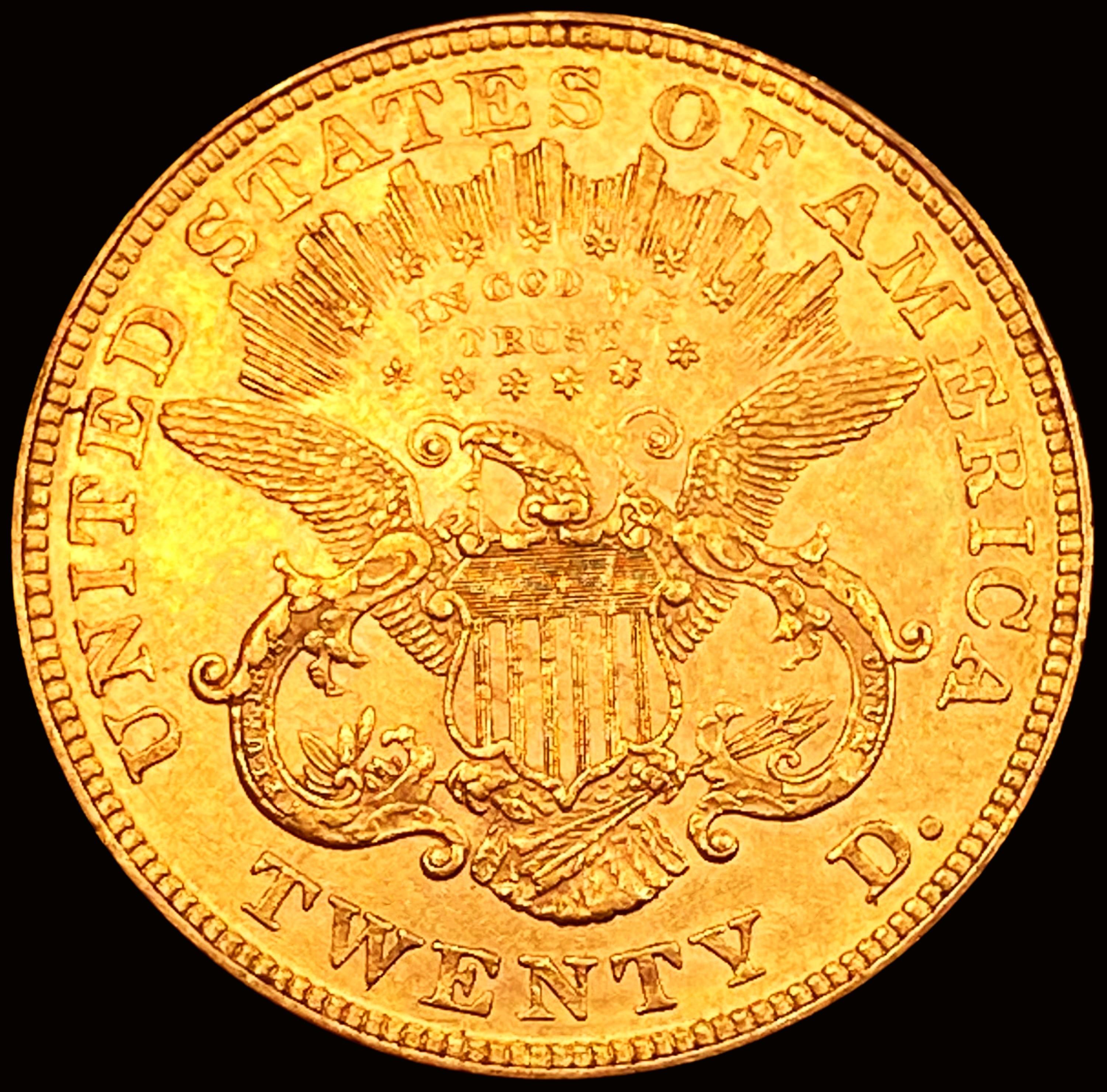 1876 $20 Gold Double Eagle UNCIRCULATED