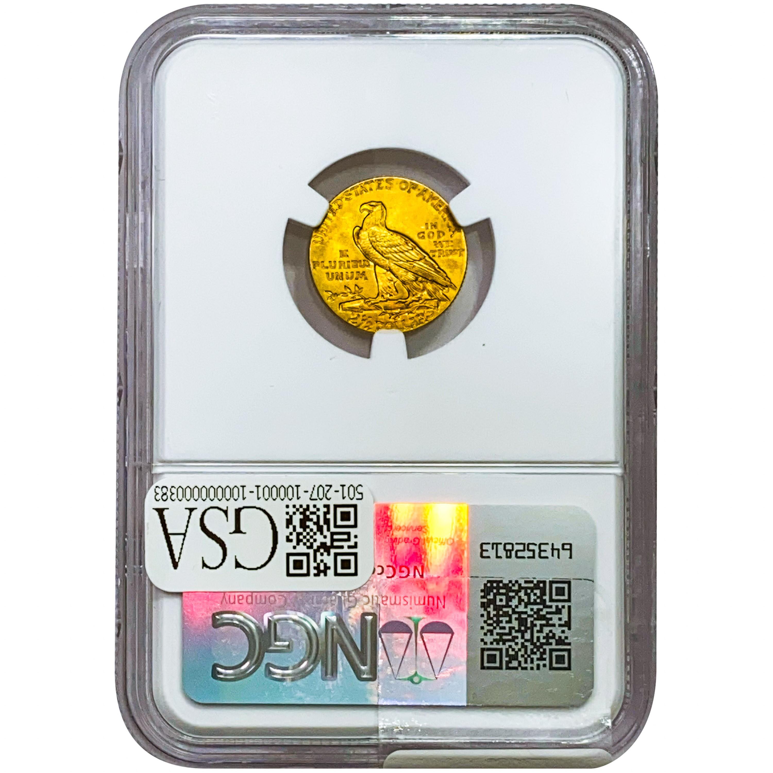 1927 $2.50 Gold Quarter Eagle NGC MS65