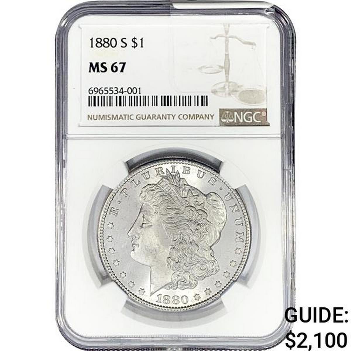 1880-S Morgan Silver Dollar NGC MS67