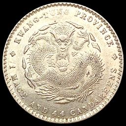 1922 Kwan-Tung SILV 20 Cents CHOICE AU