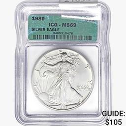 1989 Silver Eagle ICG MS69