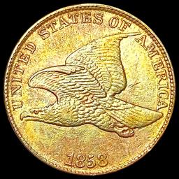 1858 Lg Ltrs Flying Eagle Cent CLOSELY UNCIRCULATE